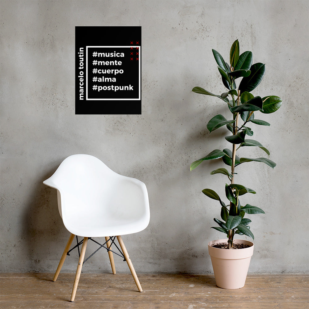 Póster Marcelo Toutin Hashtags Black