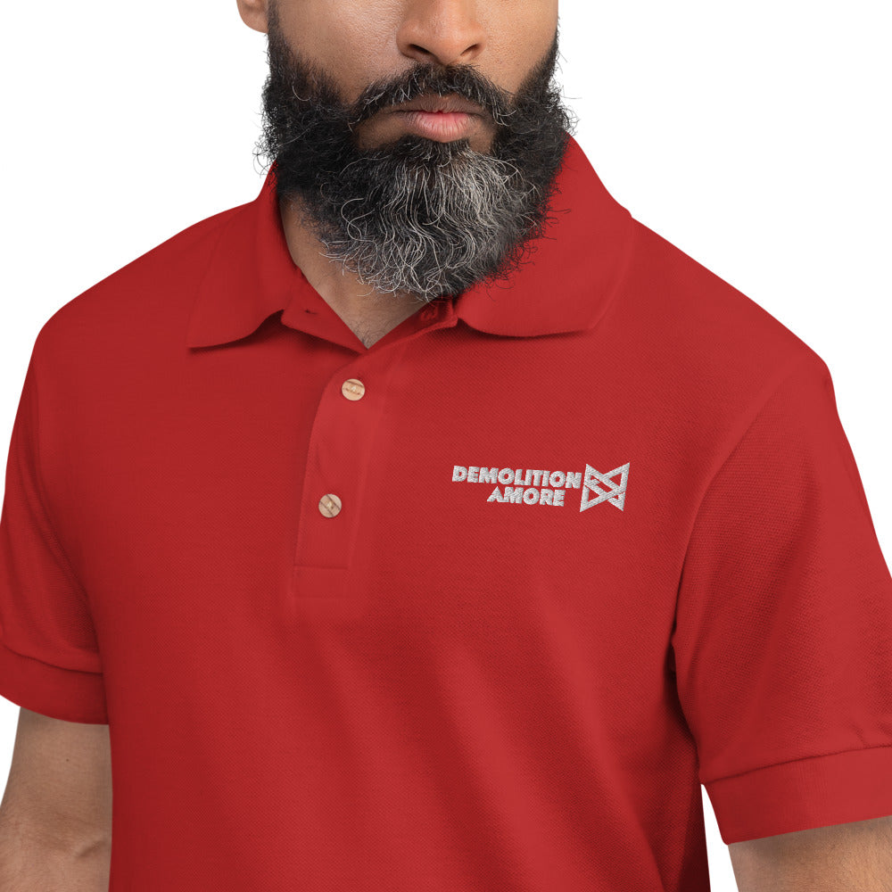 Demolition Amore Embroidered Polo Shirt