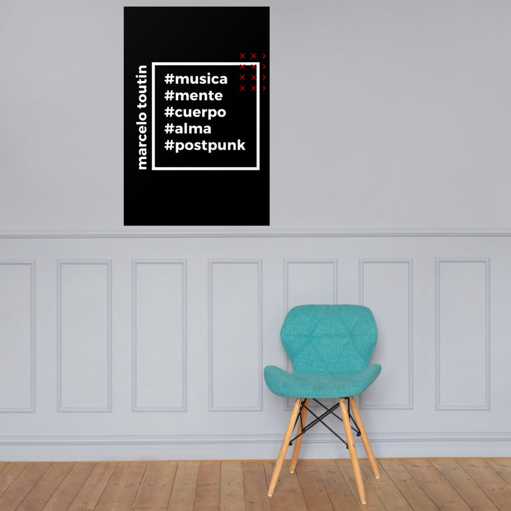 Póster Marcelo Toutin Hashtags Black