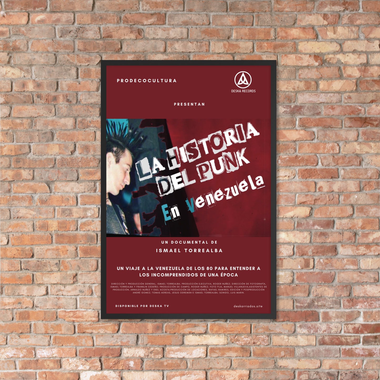 La Historia del Punk en Venezuela Framed Oficial Poster