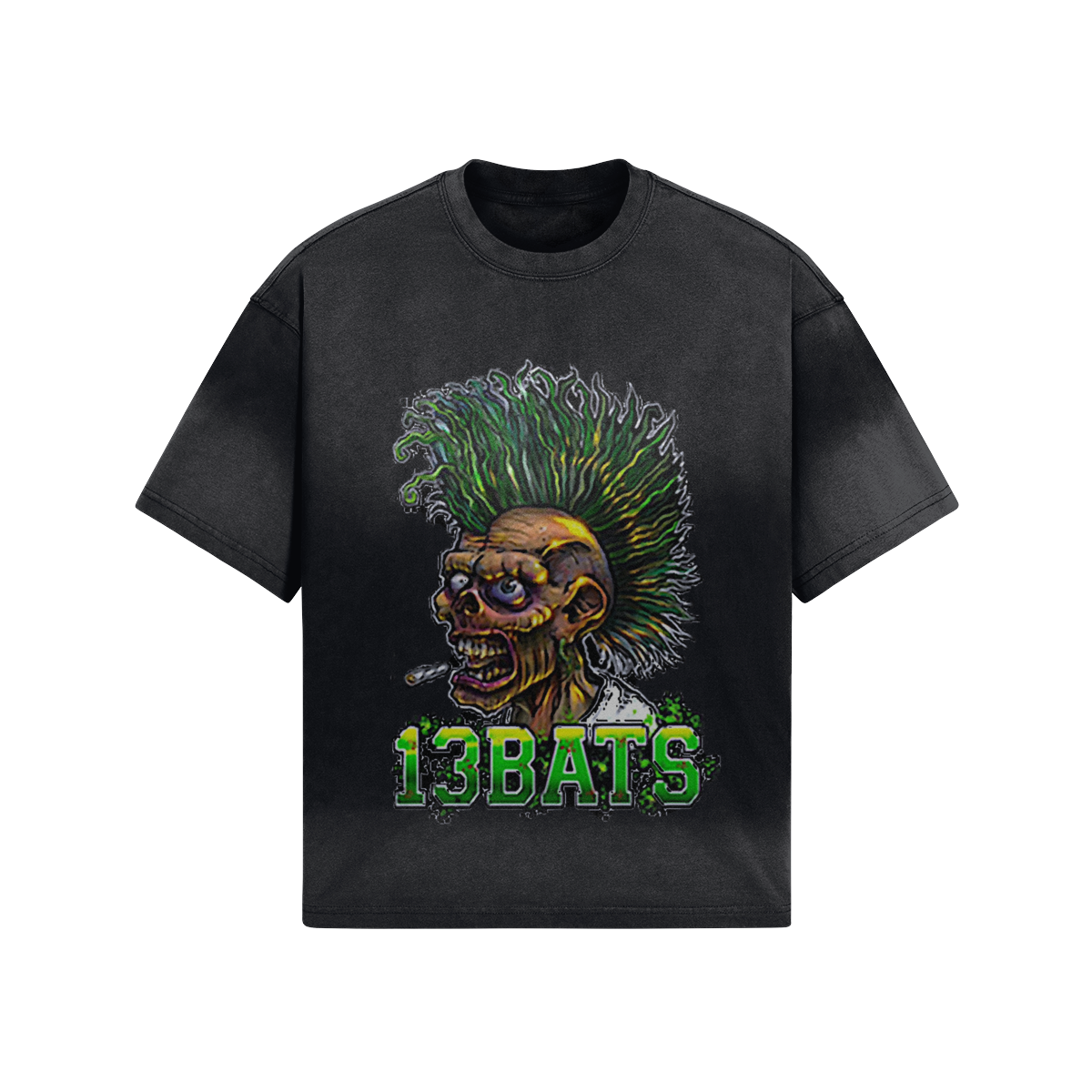 13 Bats Punk Tie-dyed Tshirt