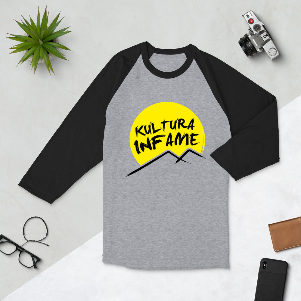 Kultura Infame Logo 3/4 sleeve raglan shirt