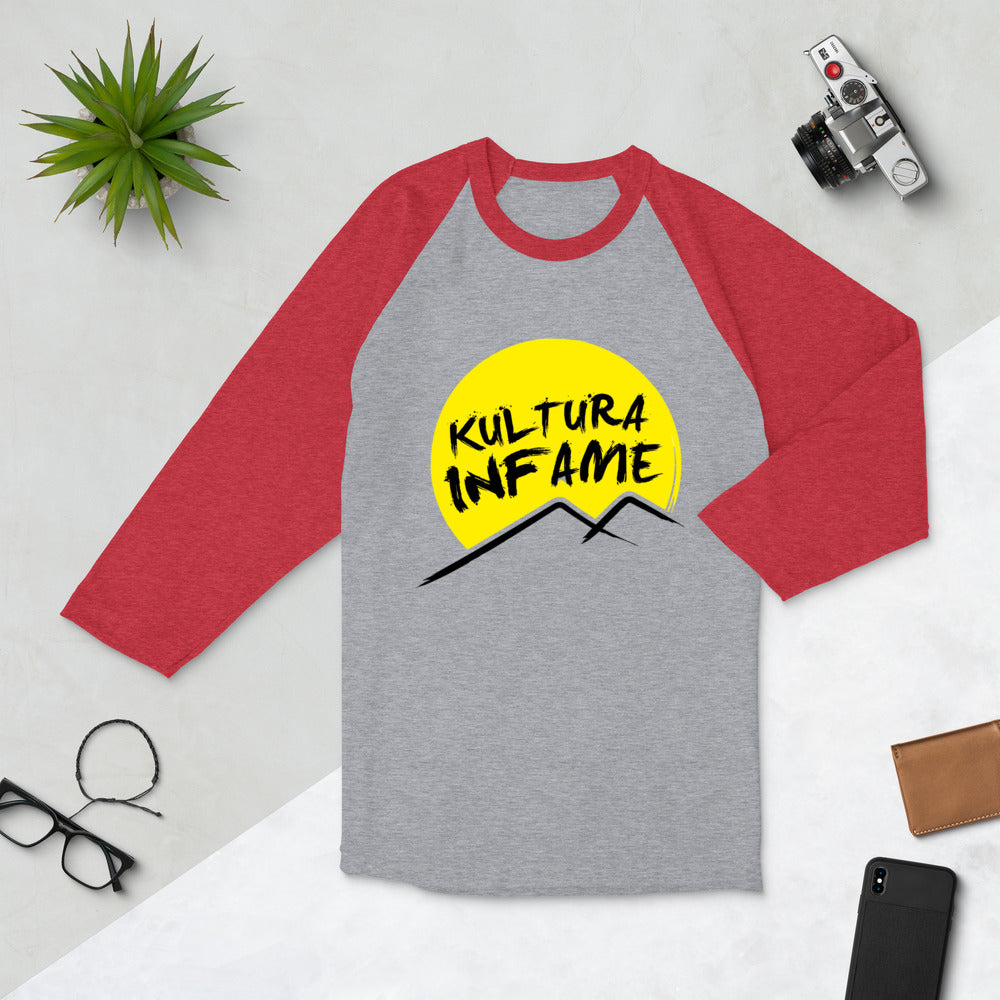 Kultura Infame Logo 3/4 sleeve raglan shirt
