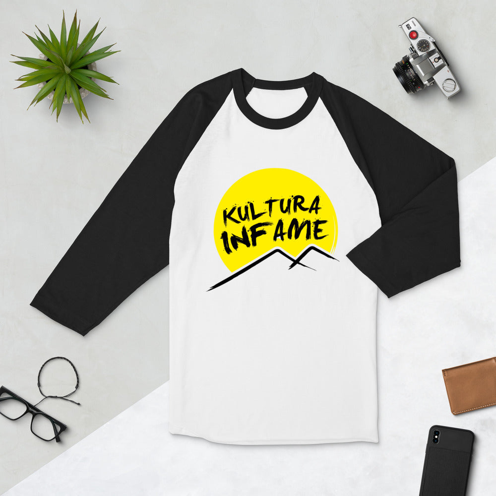 Kultura Infame Logo 3/4 sleeve raglan shirt