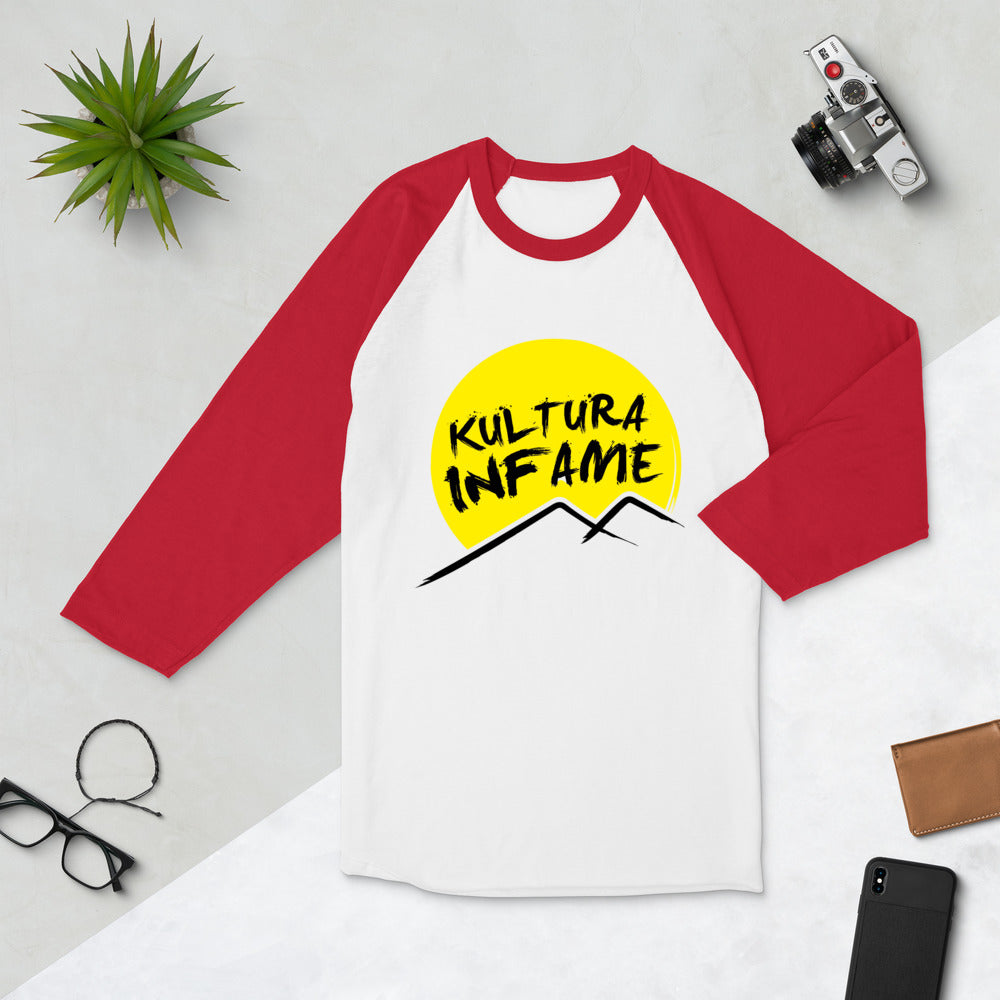 Kultura Infame Logo 3/4 sleeve raglan shirt