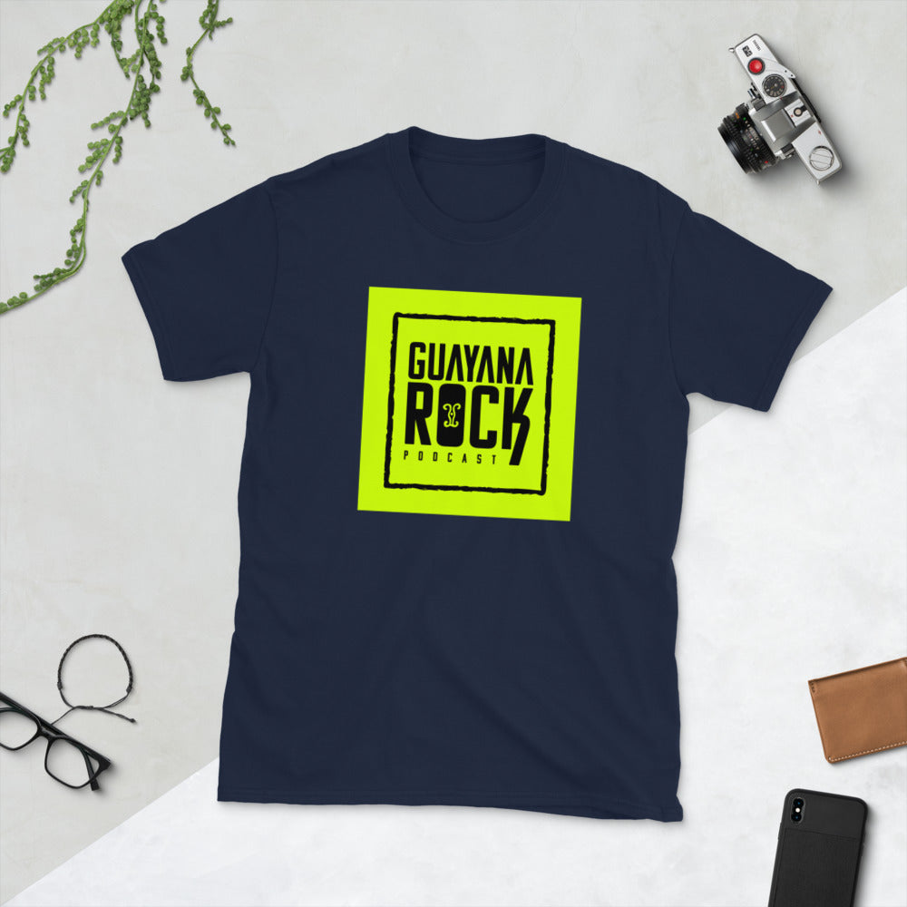 Guayana Rock Podcast Green Unisex T-Shirt Navy