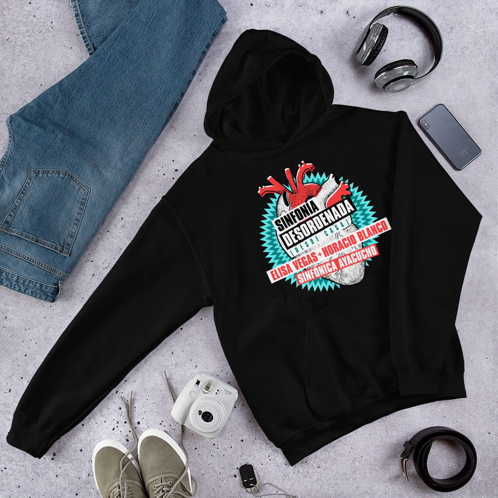 Sudadera con capucha Sinfonía Desordenada Dark Colors unisex