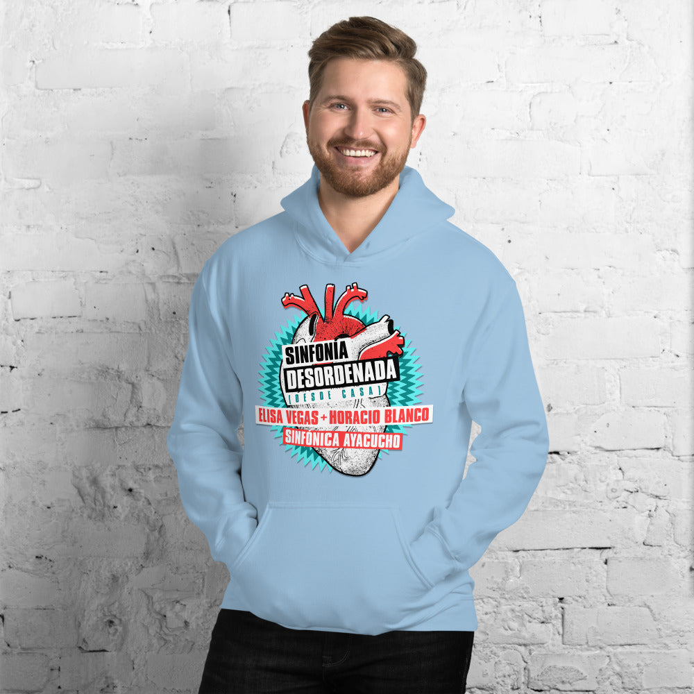 Sudadera con capucha Sinfonía Desordenada Light Blue unisex