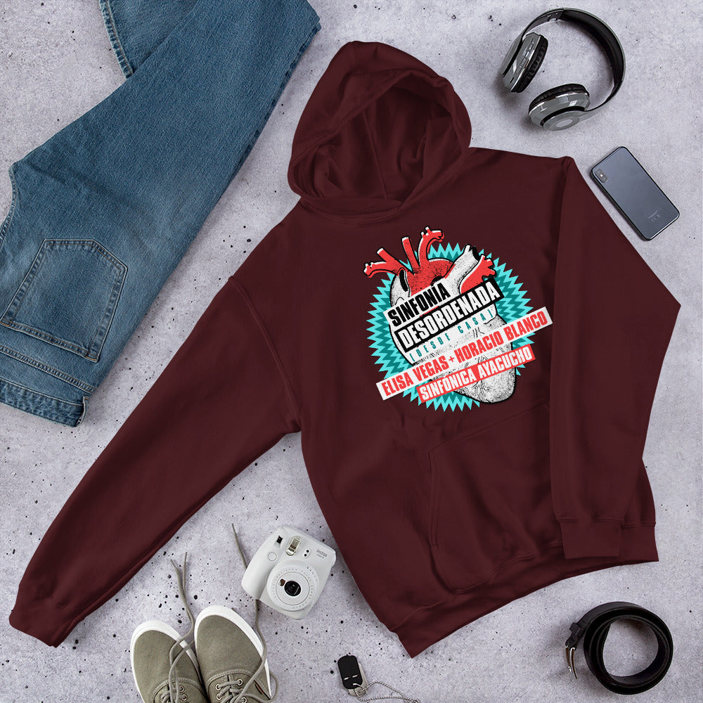 Sudadera con capucha Sinfonía Desordenada Dark Colors unisex