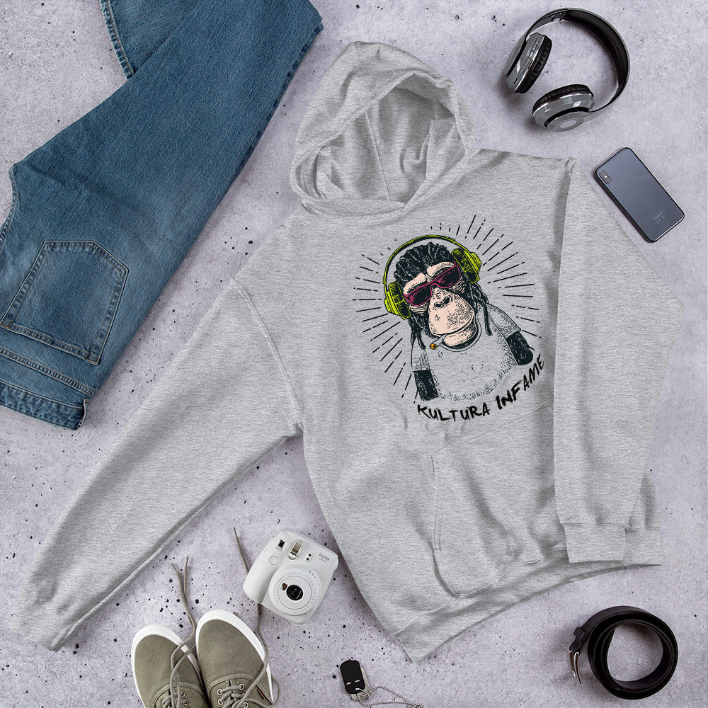 Kultura Infame Rasta Monkey Unisex Hoodie