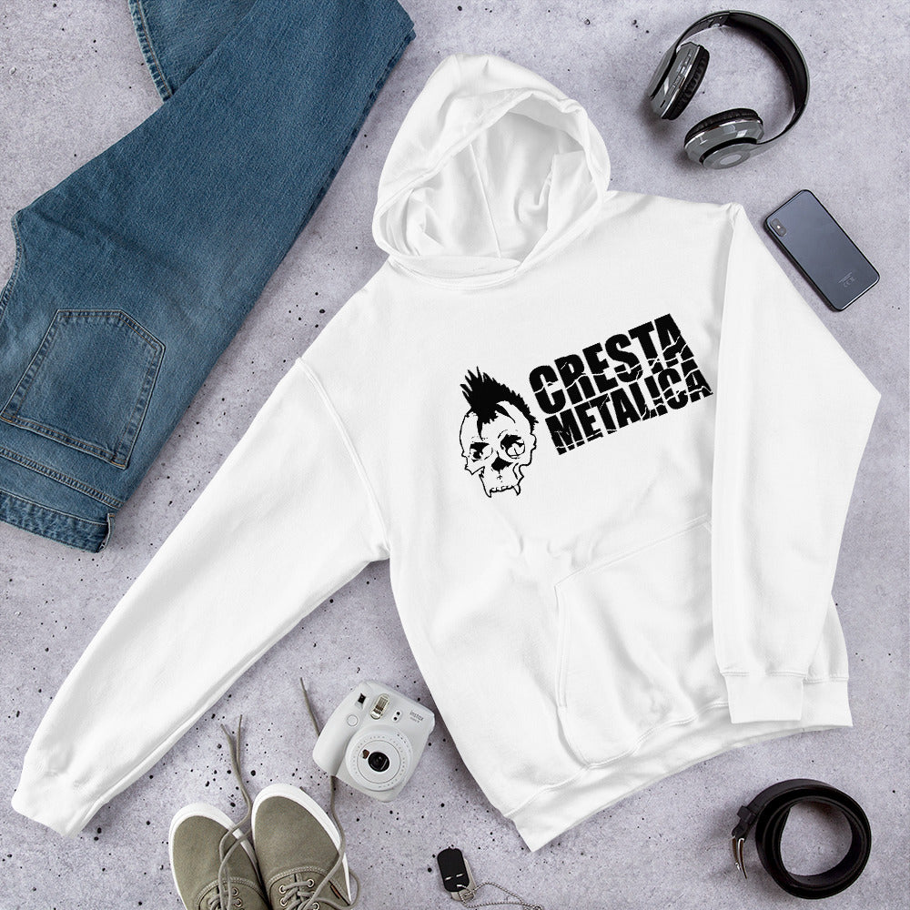 Cresta Metalica White Unisex Hoodie