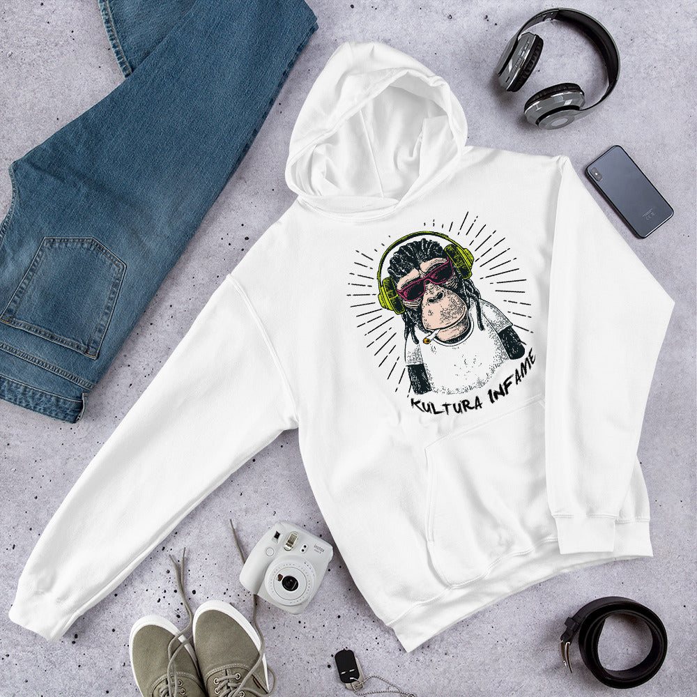 Kultura Infame Rasta Monkey Unisex Hoodie