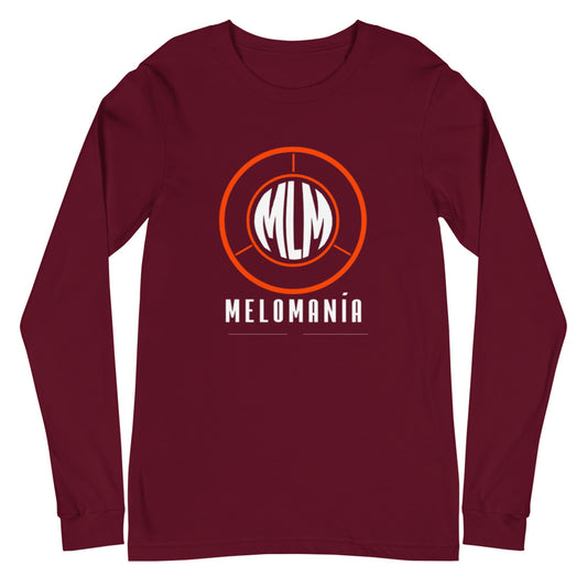 Melomania Unisex Long Sleeve Tee Maroon