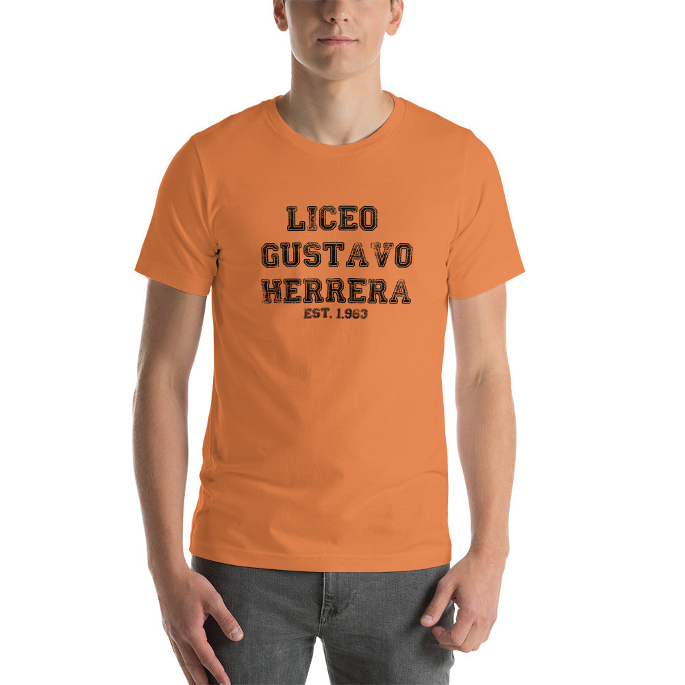 Camiseta de manga corta unisex Liceo Gustavo Herrera Burnt Orange