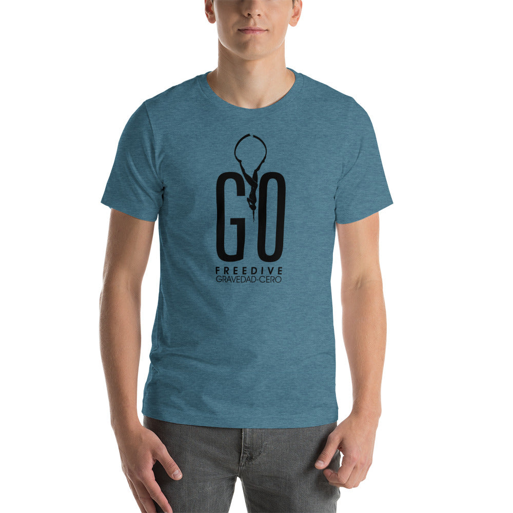 Freedive G0 Heather Deep Teal Short-Sleeve Unisex T-Shirt