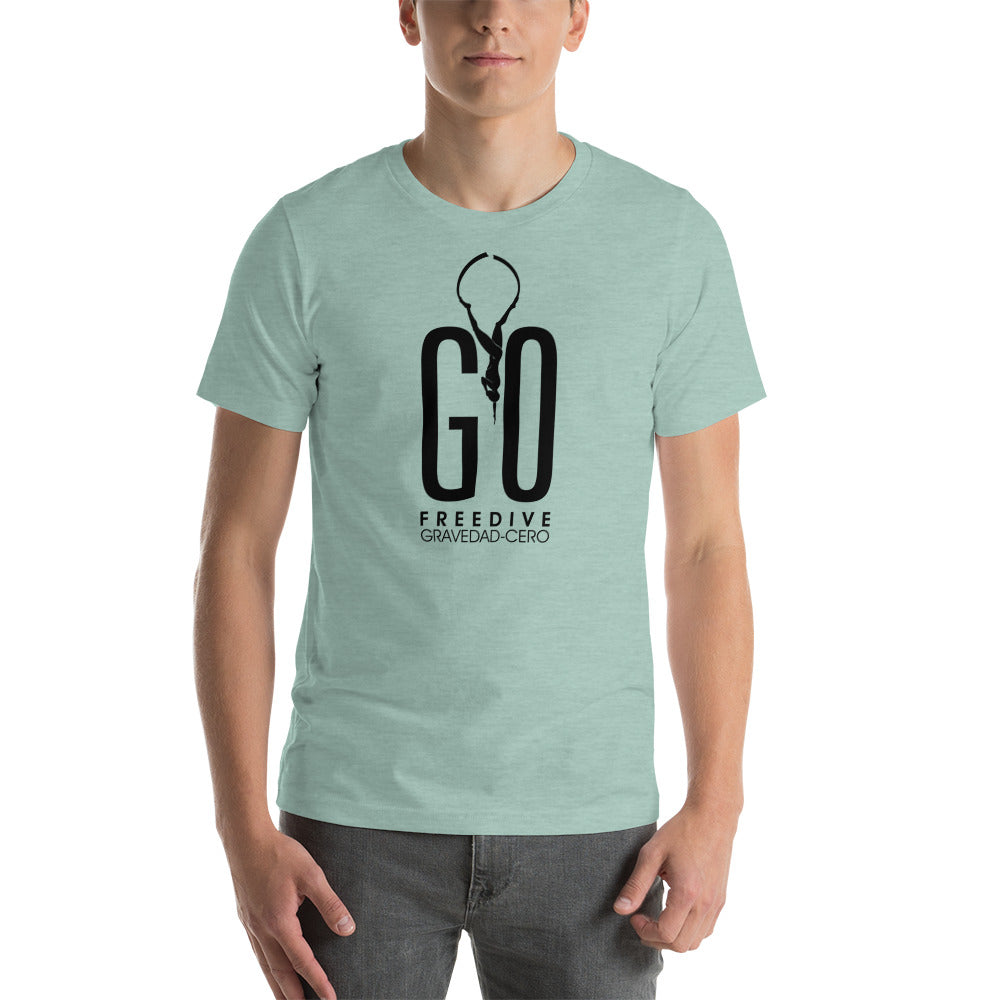 Freedive G0 Heather Prism Dusty Blue Short-Sleeve Unisex T-Shirt