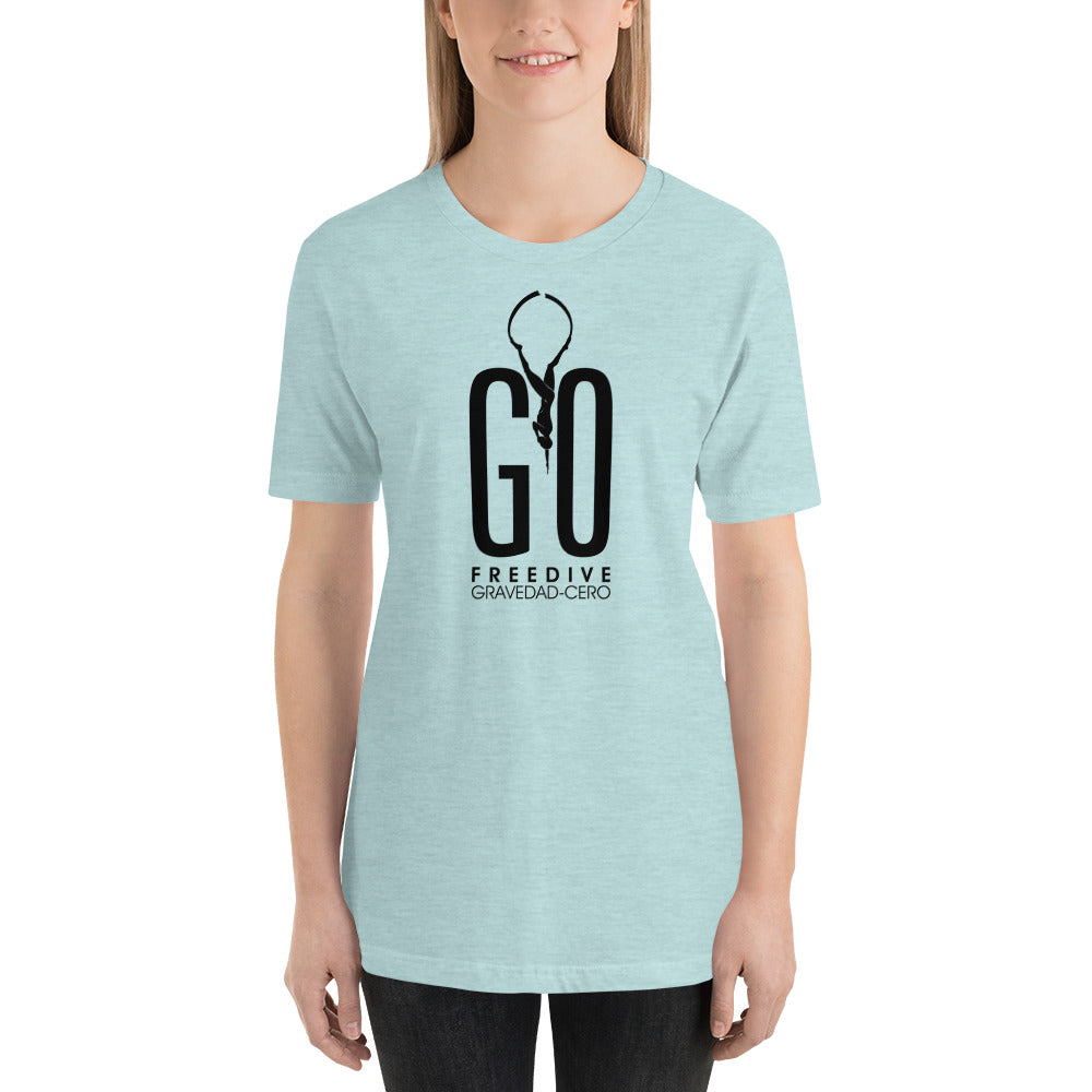 Freedive G0 Heather Prism Ice Blue Short-Sleeve Unisex T-Shirt