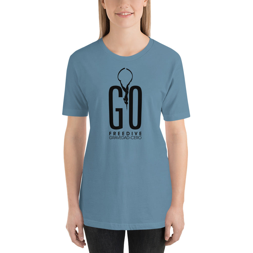 Freedive G0 Steel Blue Short-Sleeve Unisex T-Shirt