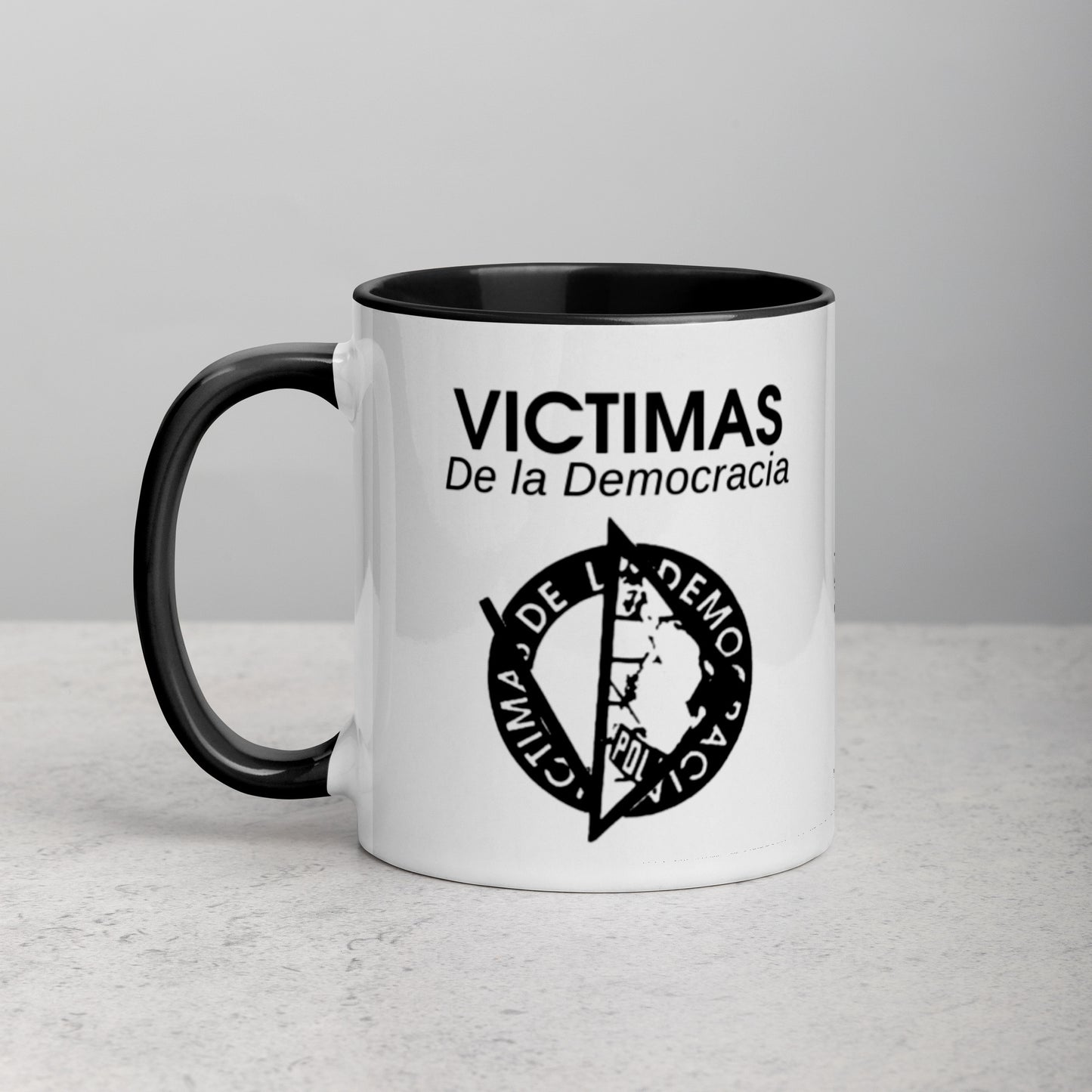 Victimas de la Democracia Mug with Black Inside