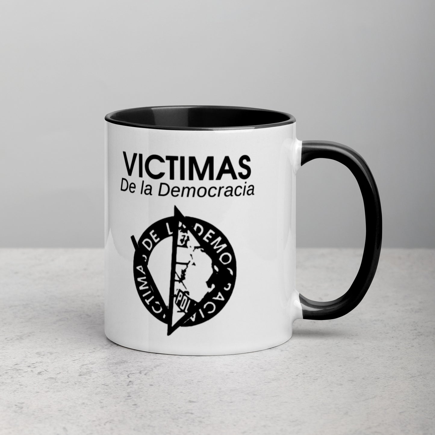 Victimas de la Democracia Mug with Black Inside