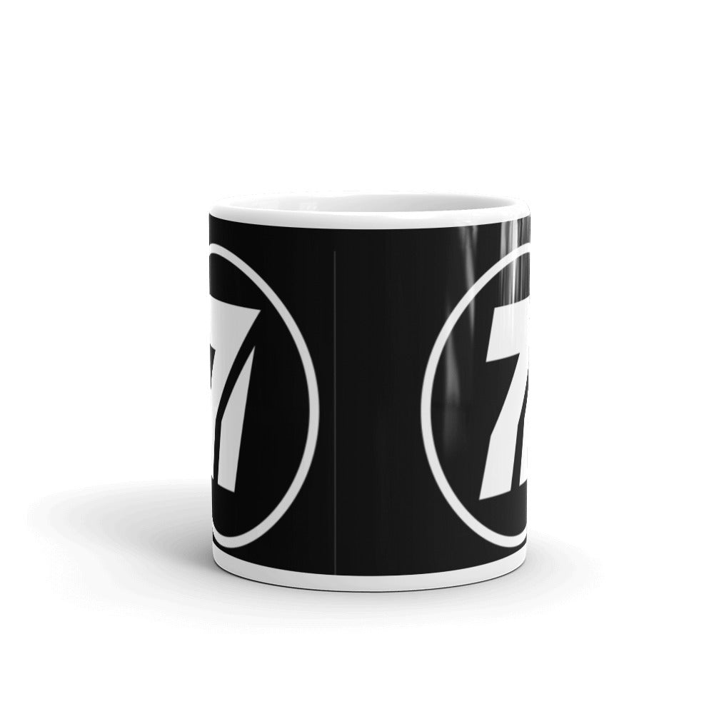 Séptimo Invitado Black 7 glossy mug