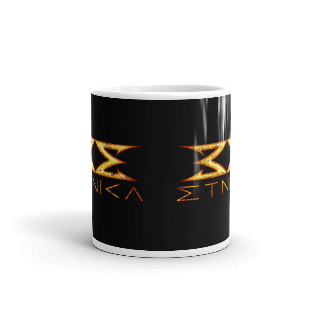 Etnica black glossy mug