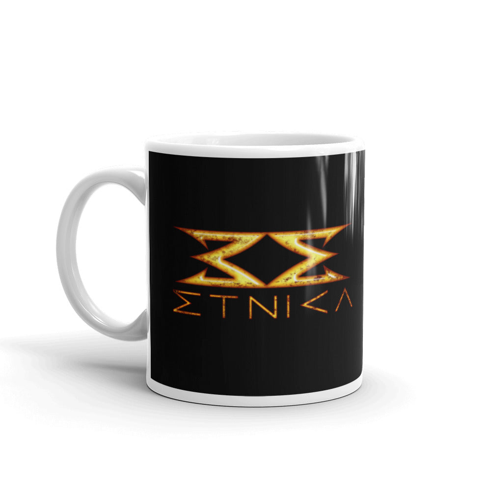 Etnica black glossy mug