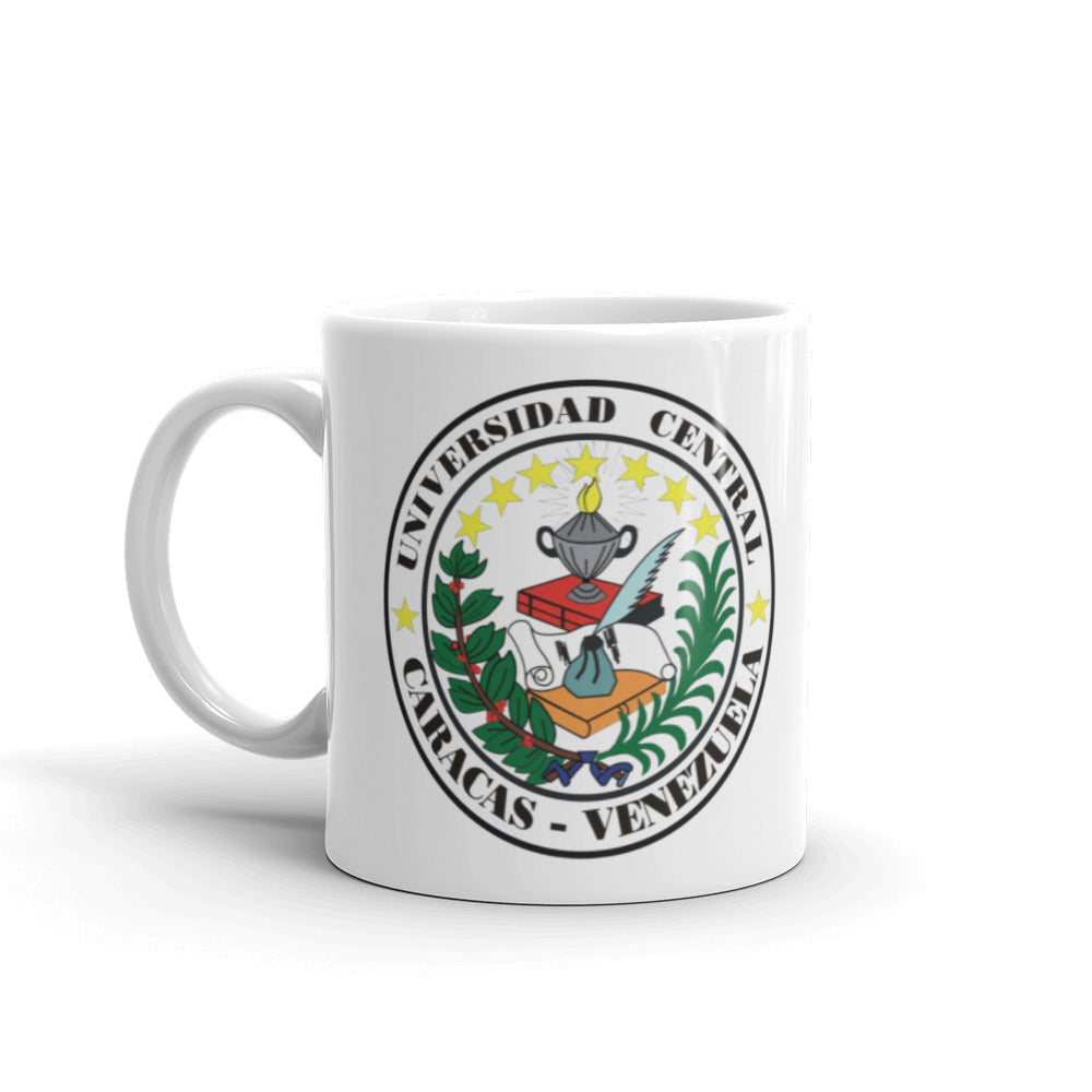 Taza blanca brillante Logo Color