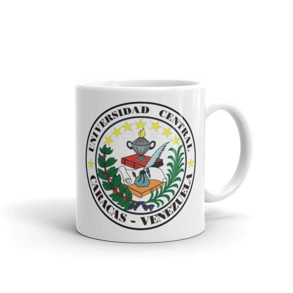 Taza blanca brillante Logo Color