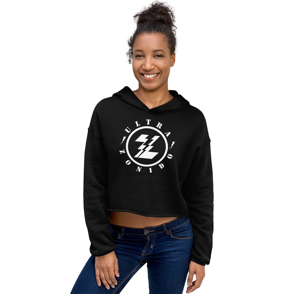 Ultrazonido Black Crop Hoodie