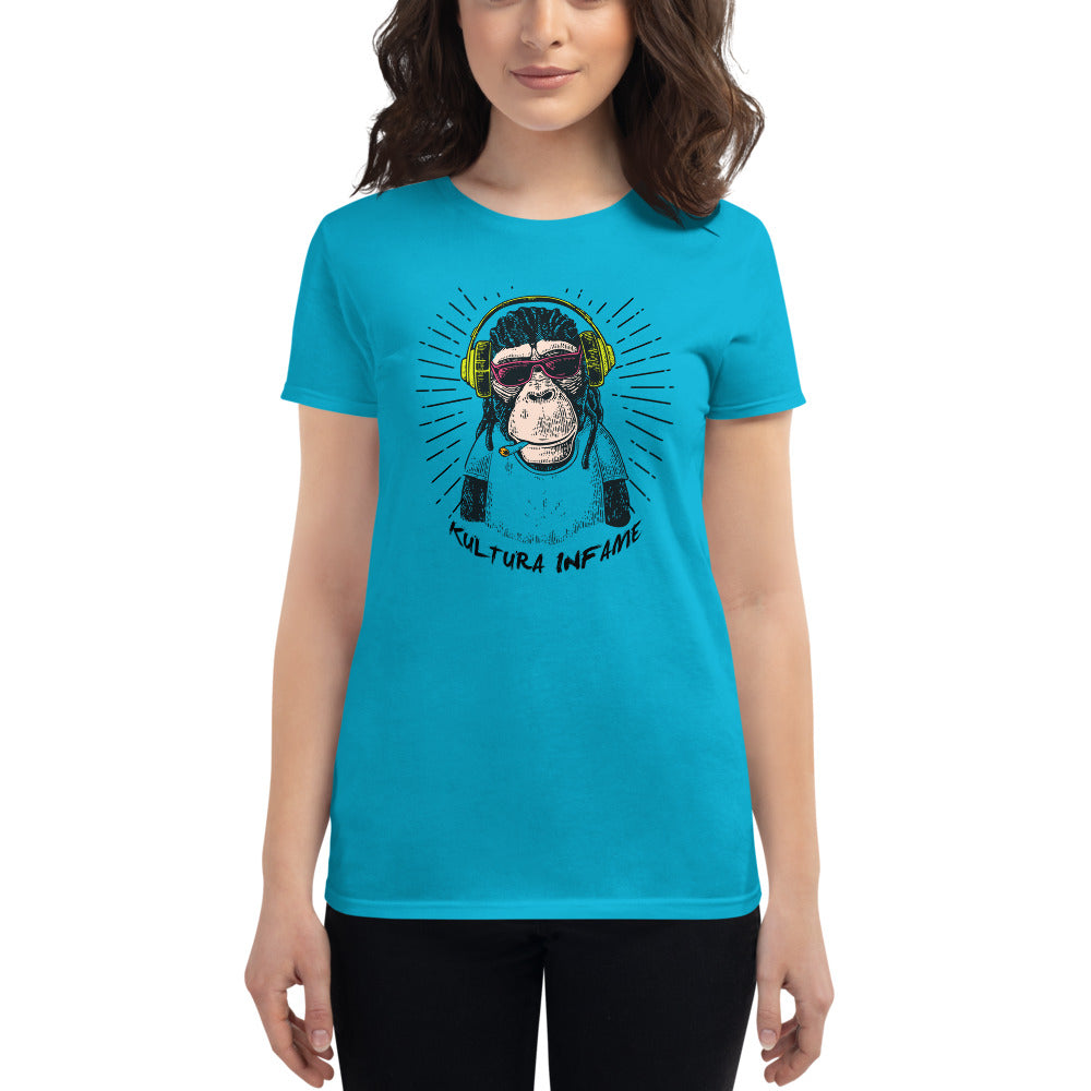 Kultura Infame Rasta Monkey Women's short sleeve t-shirt