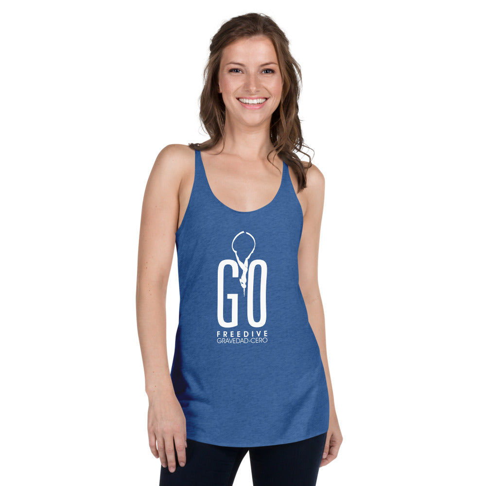 Freedive G0 Vintage Royal Women's Racerback Tank