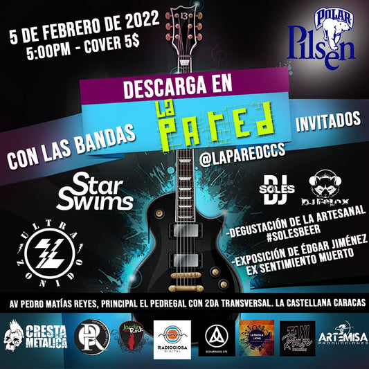 Descarga Rockera en la Pared Caracas con Star Swims y UltraZonido
