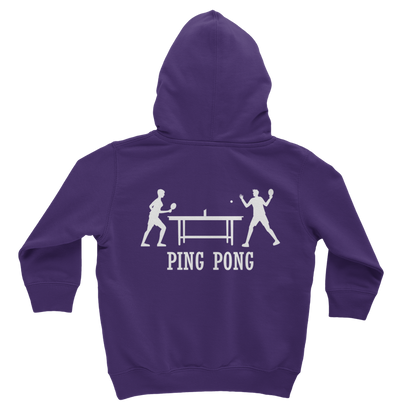 After School Dreams Ping Pong Purple Kids Hoodie