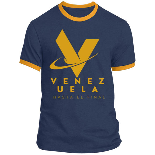 Camiseta Ringer Venezuela Hasta el Final Gold