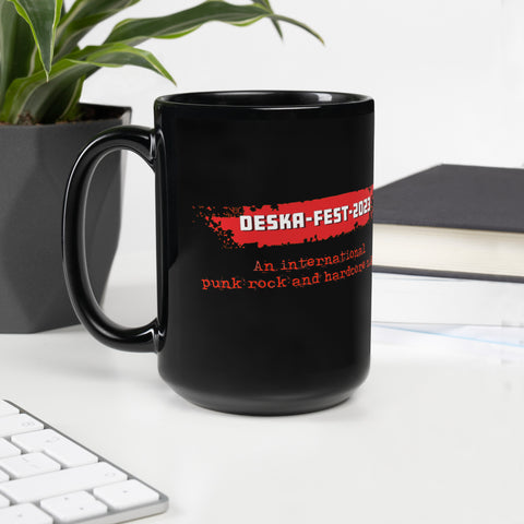 DESKA Fest 2023 Black Glossy Mug