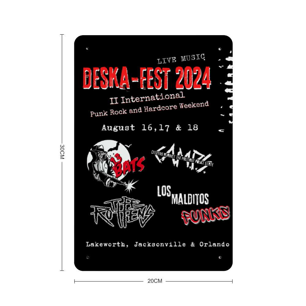 DESKA Fest 2024 Metal Plate Sign