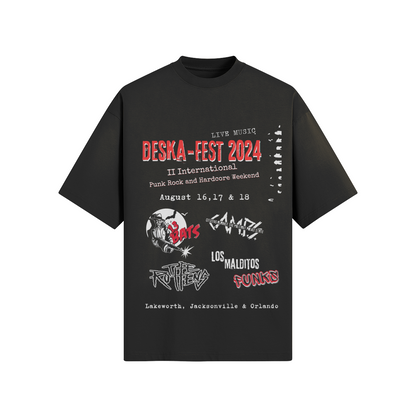 DESKA Fest 2024 Oversized Black T-Shirt