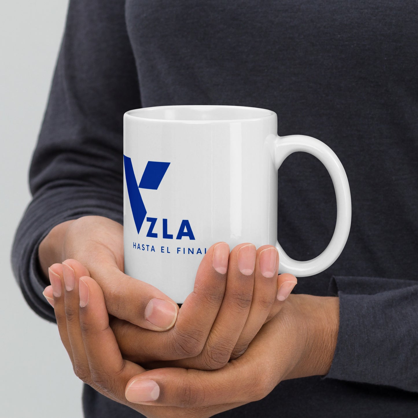 Taza blanca Vzla con Maria Corina hasta el final