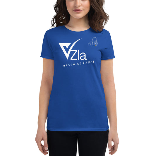Camiseta mujer Venezuela hasta el final azul