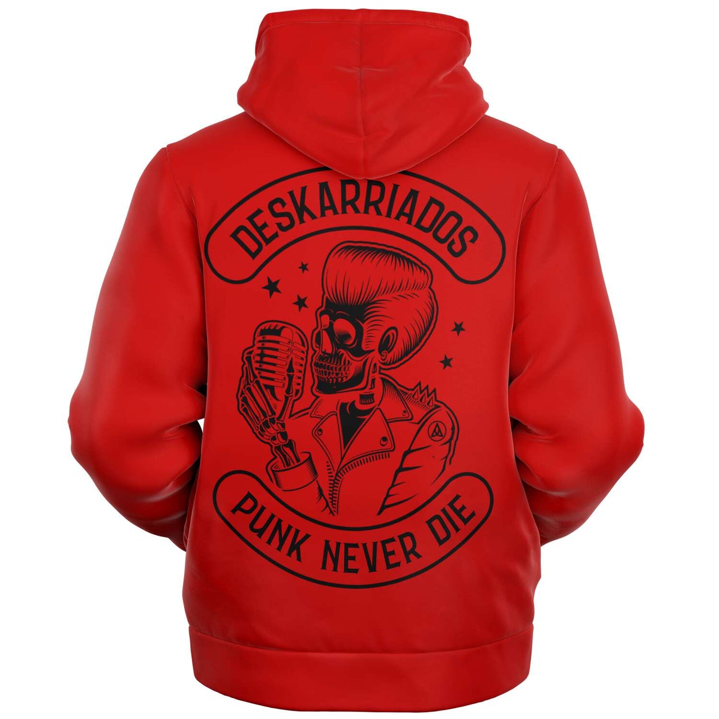 Deskarriados Punk Never Die Microfleece Hoodie Red