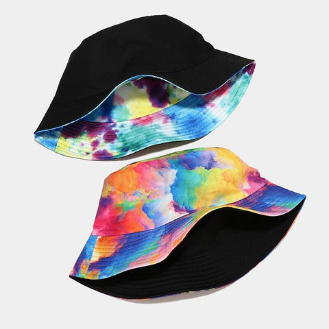 Tie-dyed Reversible Bucket Hat