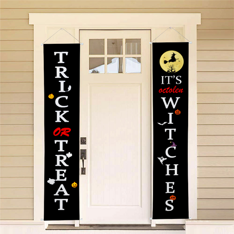 Halloween Front Door Hanging Banners