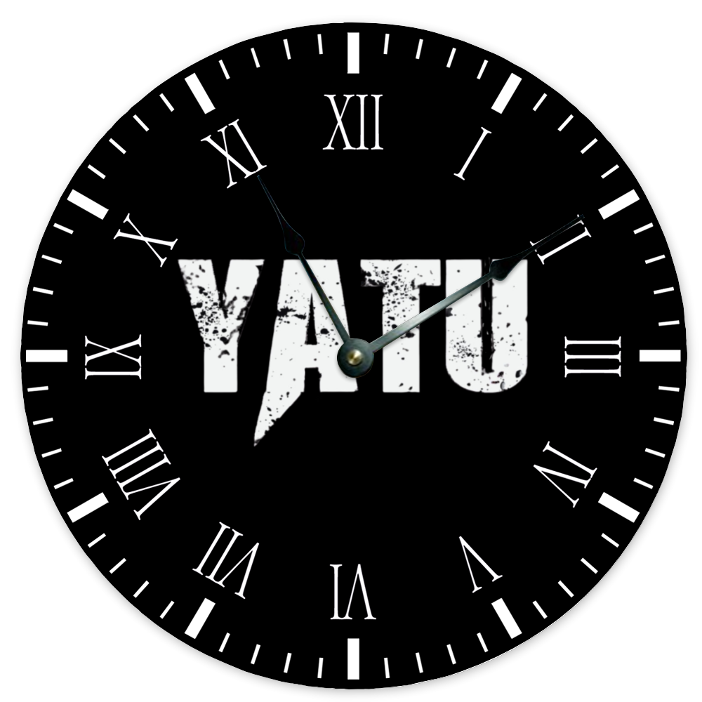 Yatu 15" Round Non-ticking Wooden Wall Clock