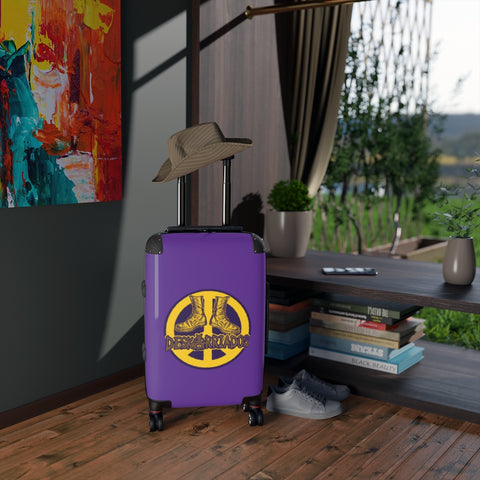 Deskarriados Classic Logo Lilac Mustard Cabin Suitcase