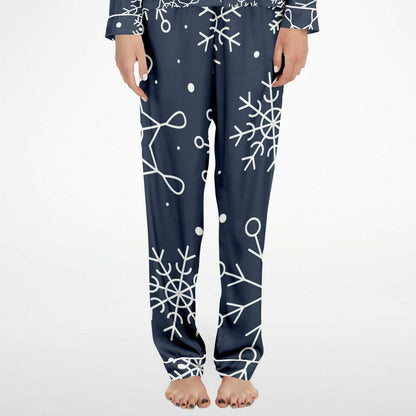 ERA Satin Pajama Blue Snowflakes