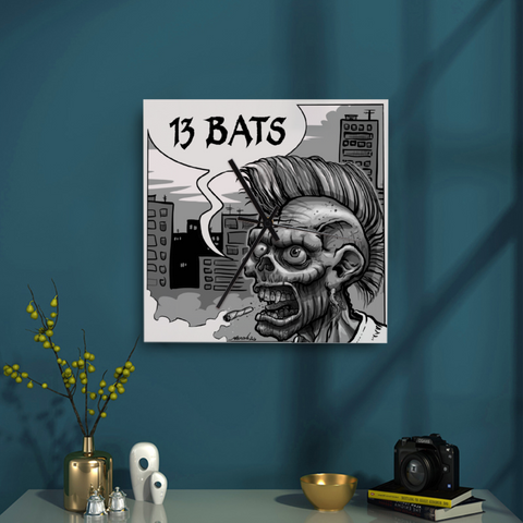13 Bats Punk WB Wall Clock