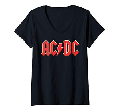 Womens AC/DC - Shook Me V-Neck T-Shirt