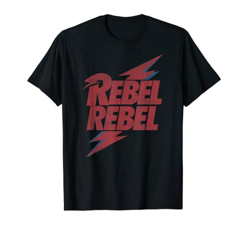 David Bowie - Rebel Rebel Lightning Lyric T-Shirt