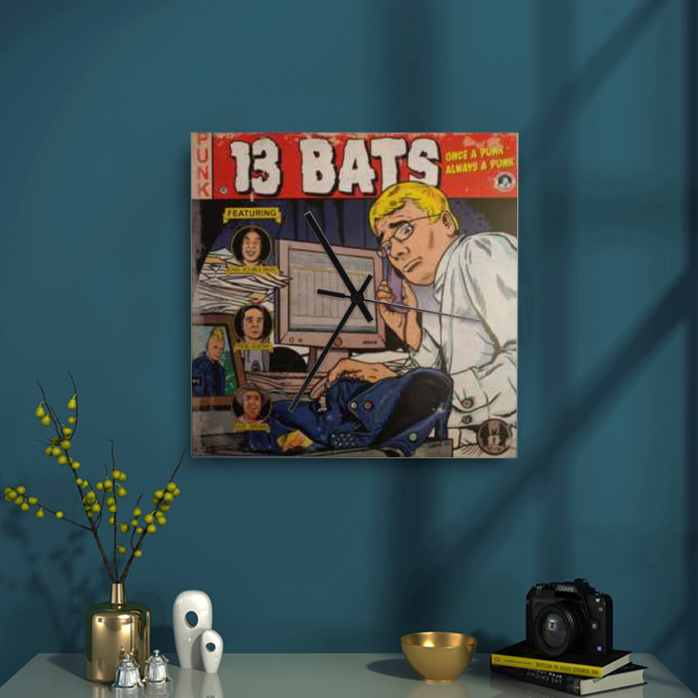 13 Bats Once A Punk Always a Punk Wall Clock